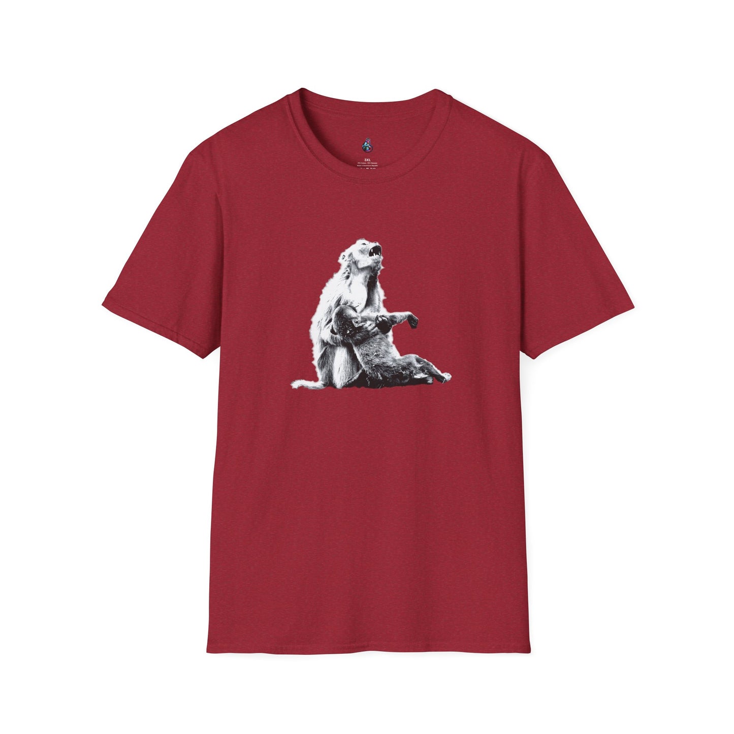 Macaque Tees - Macaque della Pieta Monochrome