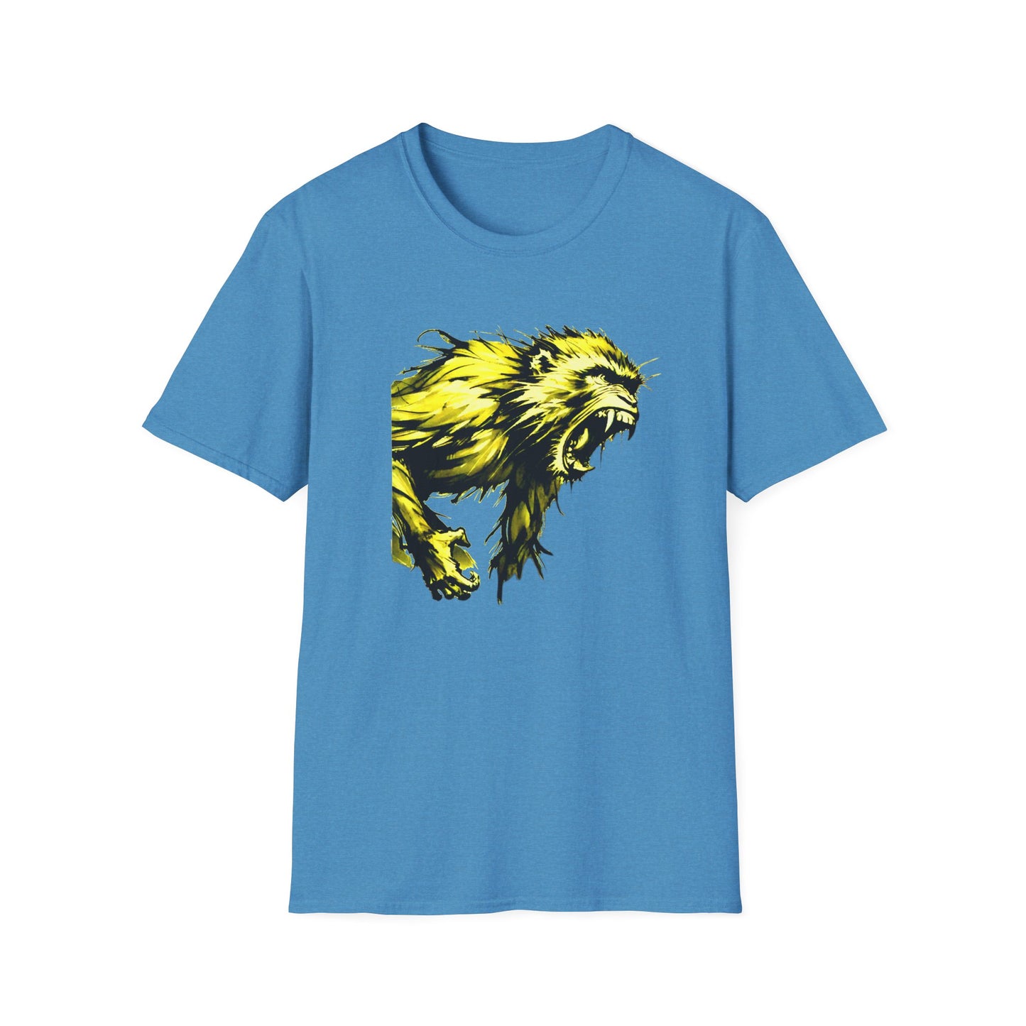 Macaque Tees - Wrath Sumi-e Yellow (front)