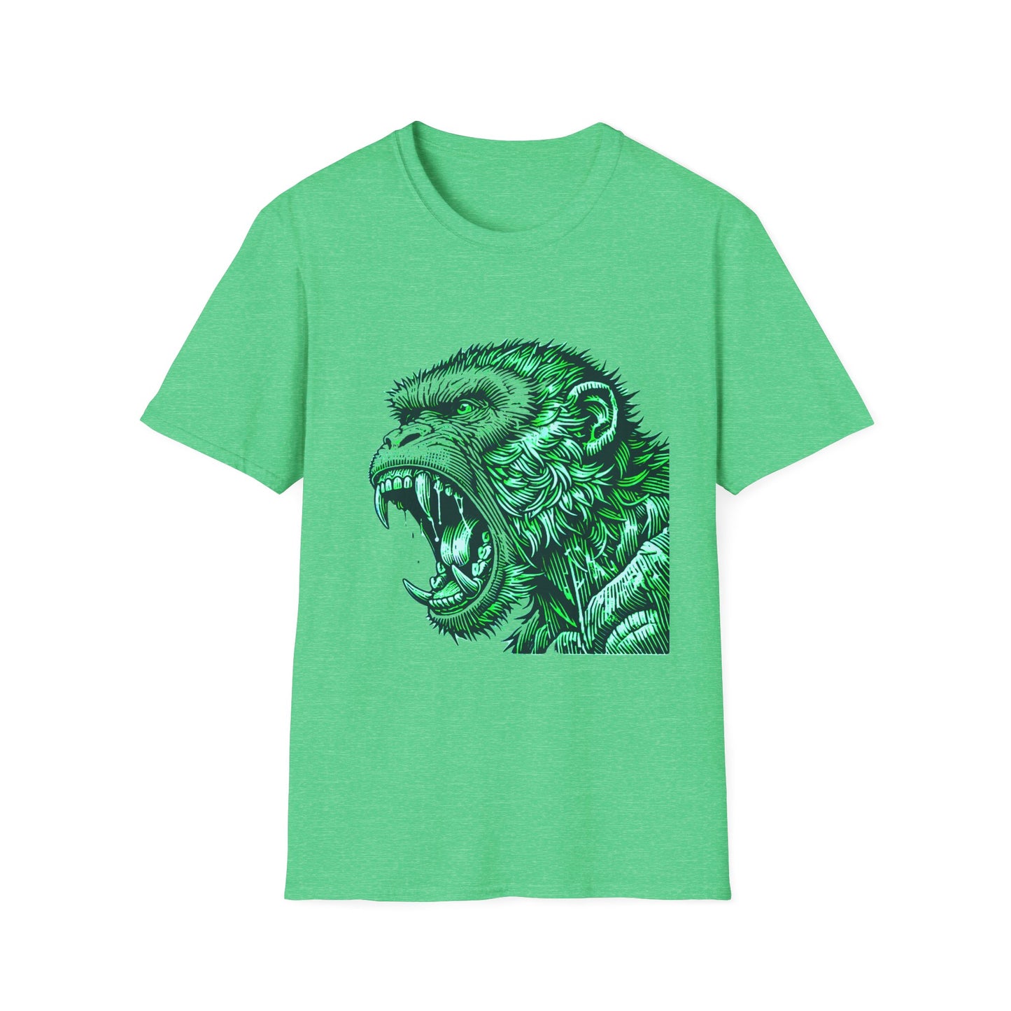 Macaque Tees - Wrath Block Green
