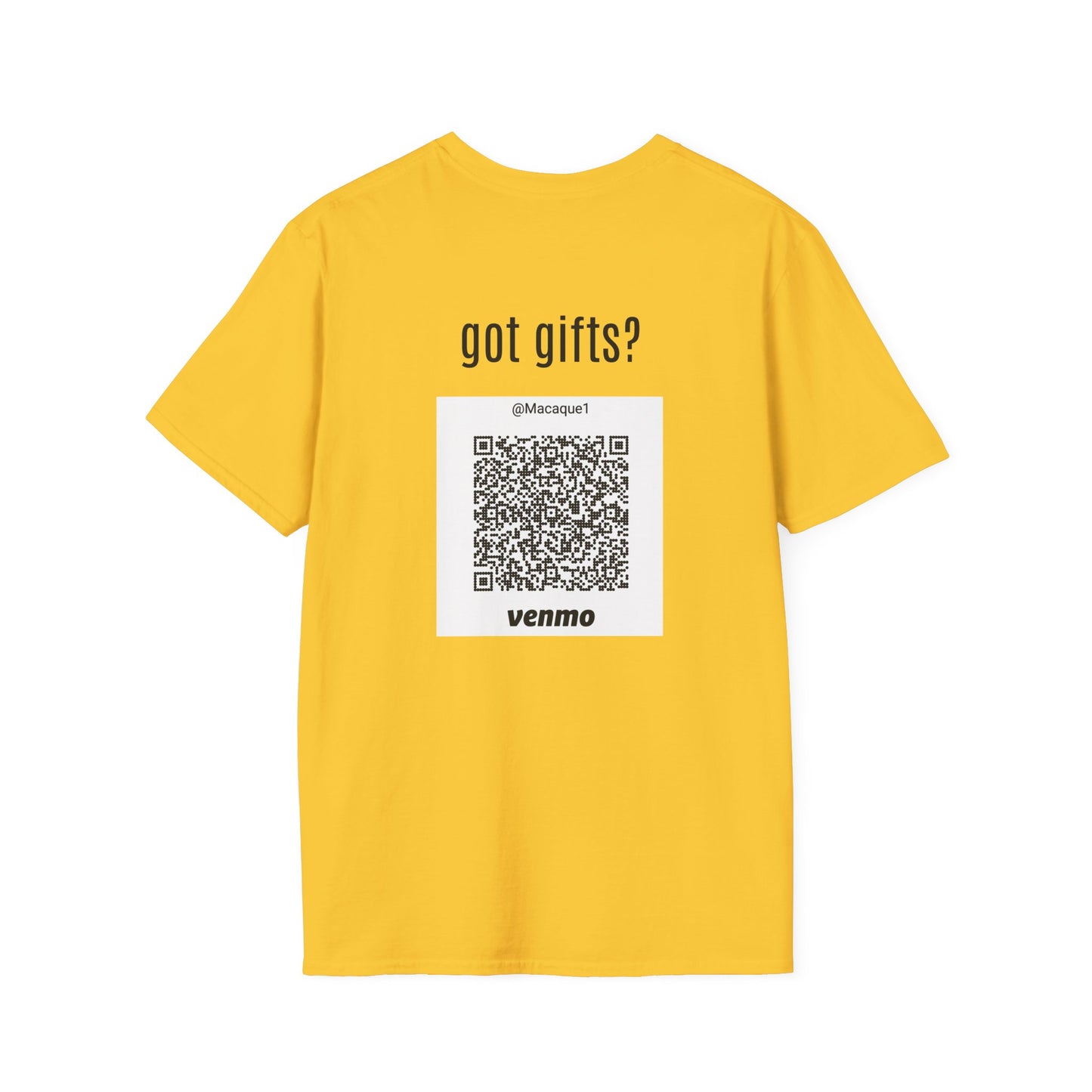 Macaque Tees - got gifts? (QR back)