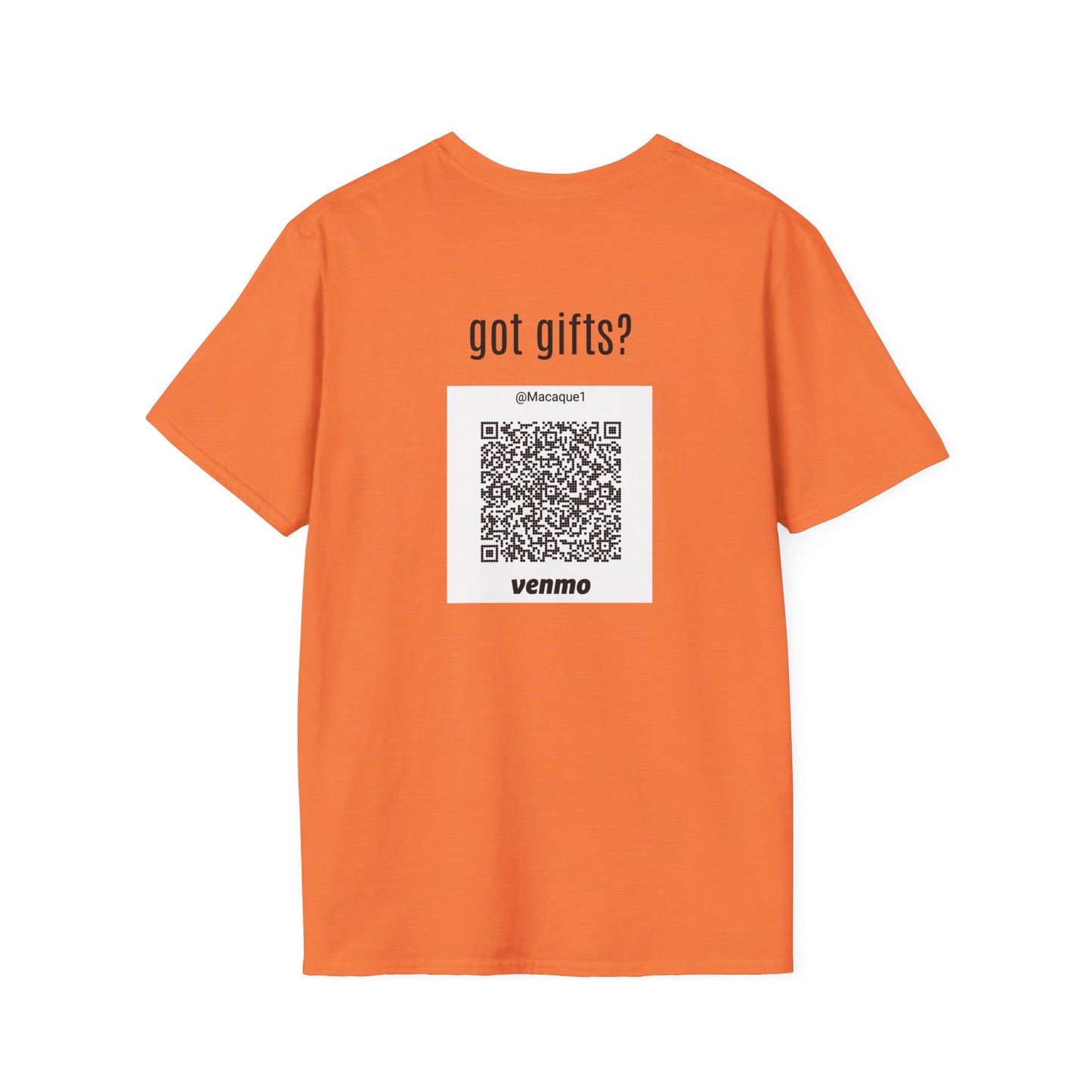 Macaque Tees - got gifts? (QR back)