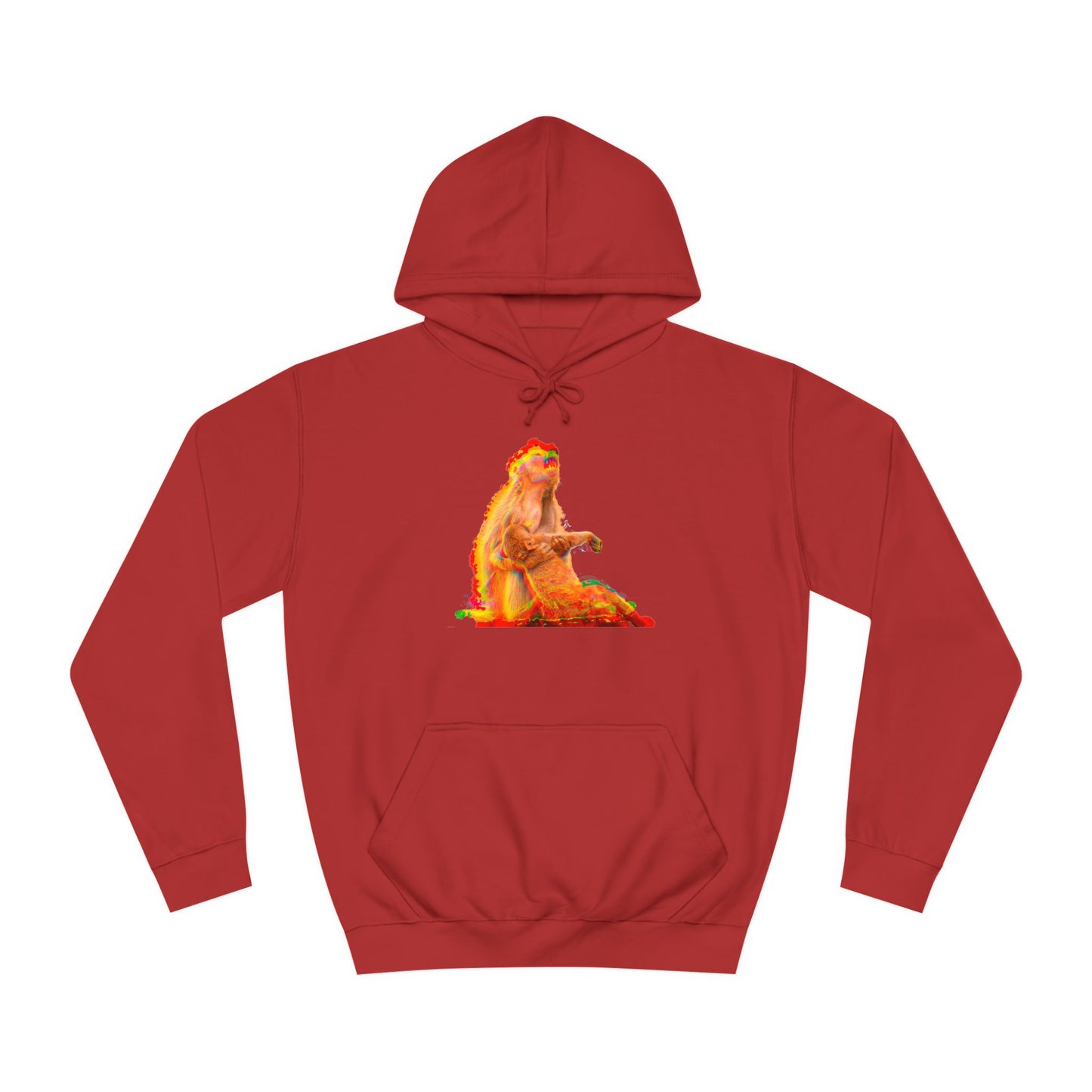 Macaque Hoodies - Macaque della Pieta Psych Red