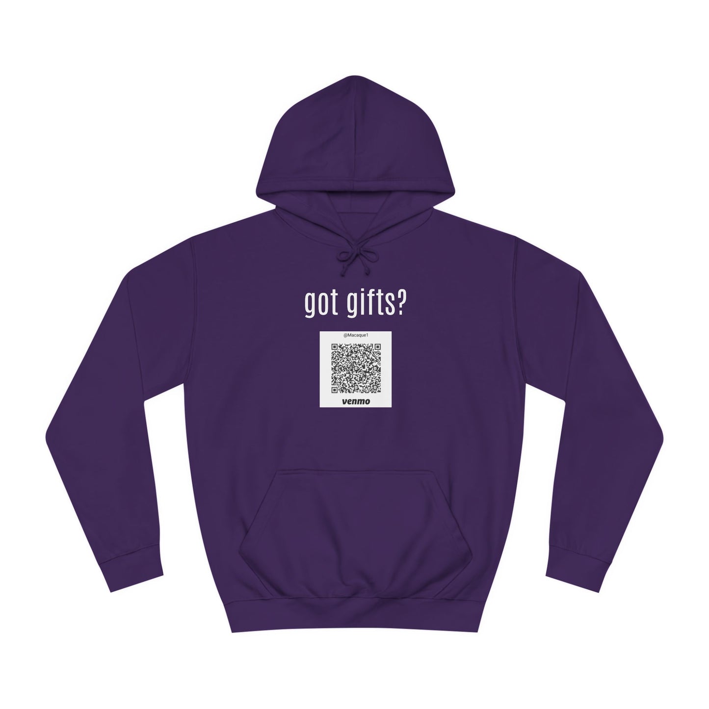 Macaque Hoodies - got gifts? (QR front)