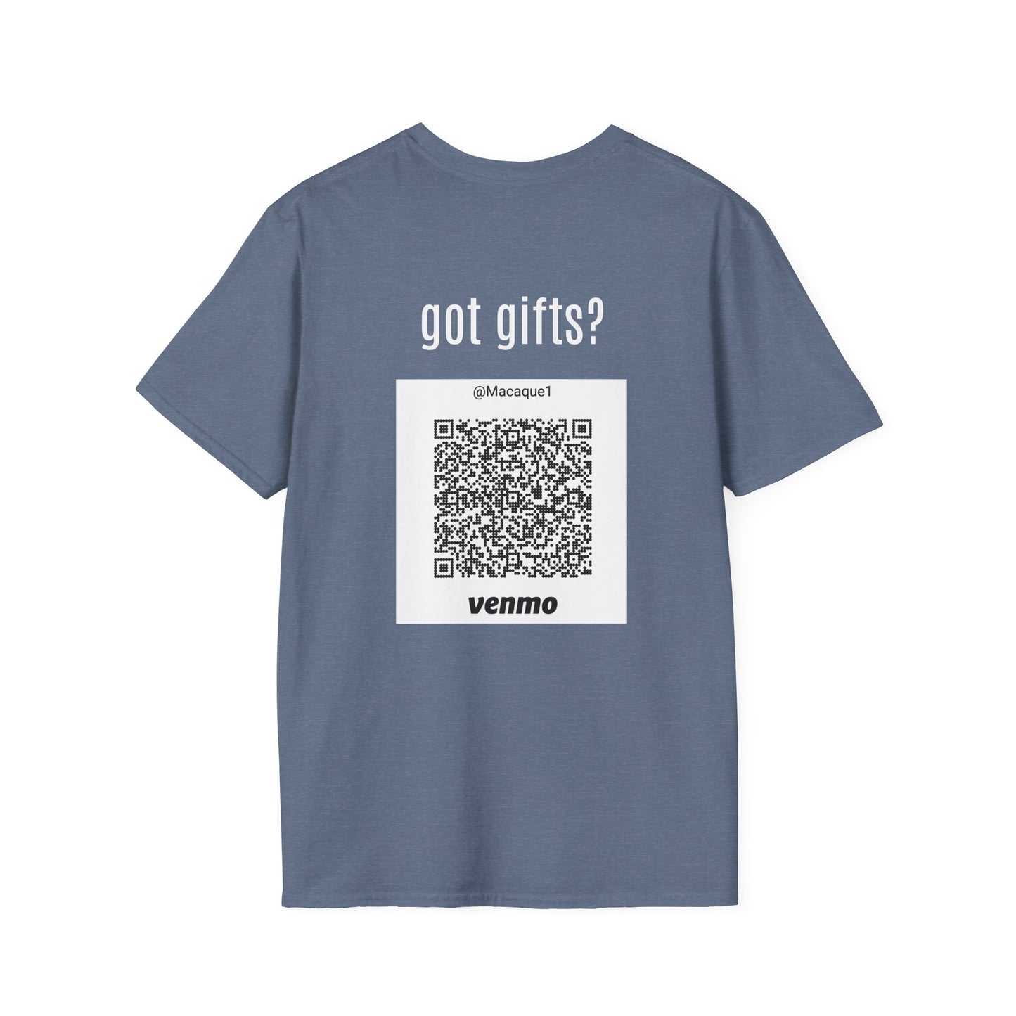 Macaque Tees - got gifts? (QR back)