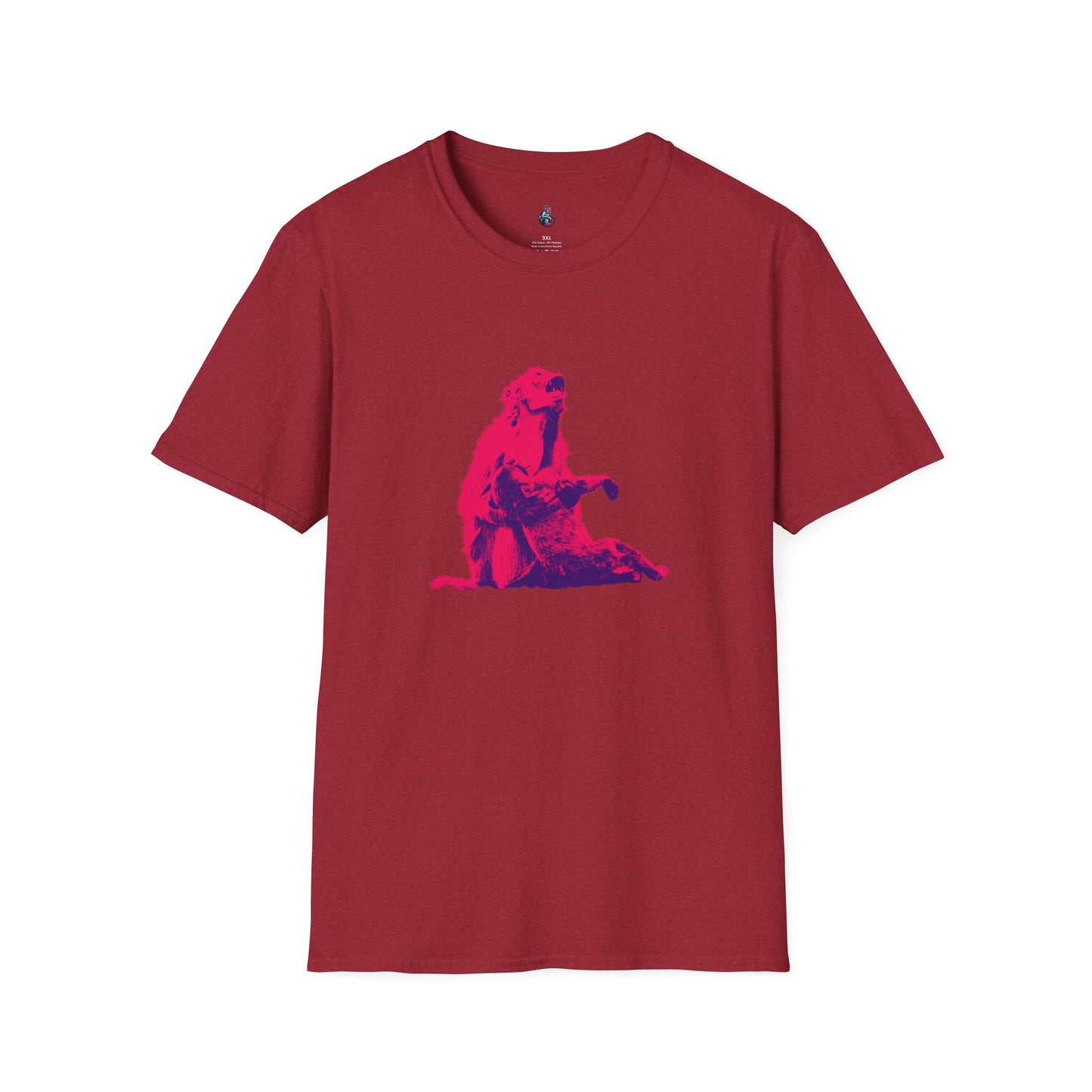 Macaque Tees - Macaque della Pieta Hot Pink