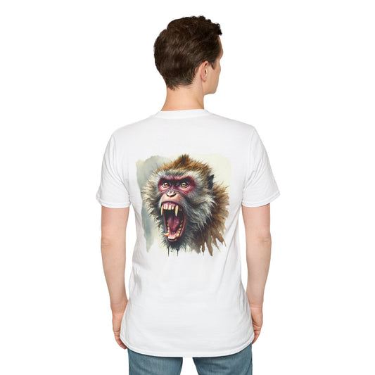 Macaque Tees - Watercolor Wrath (Back)