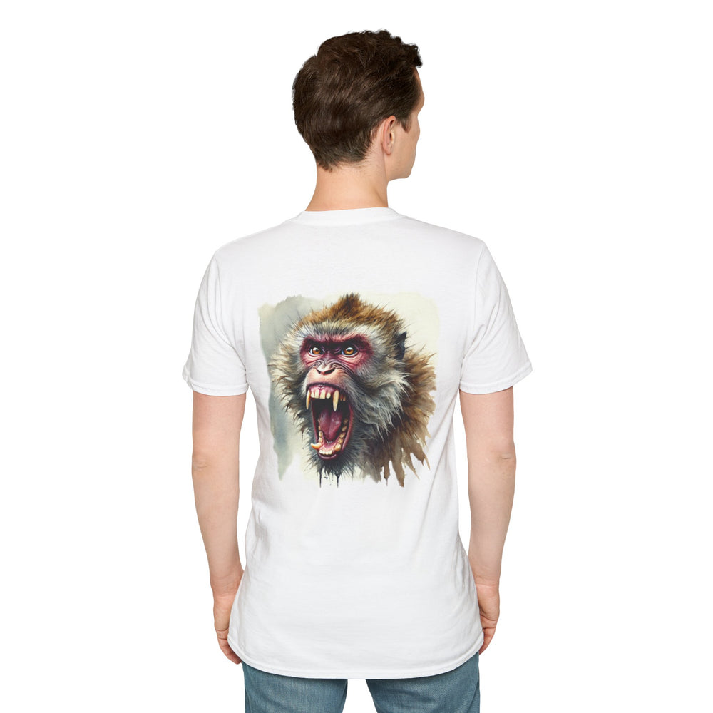 Macaque Tees - Watercolor Wrath (Back)