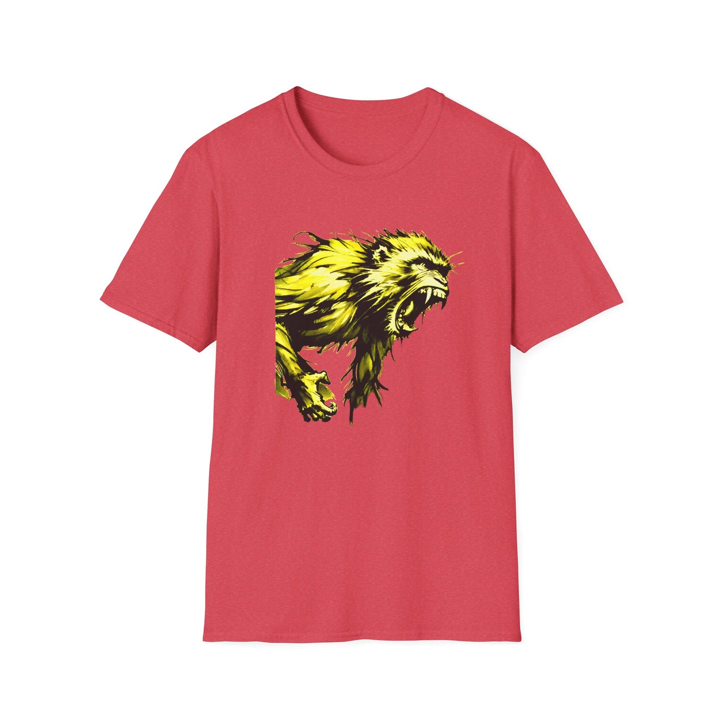 Macaque Tees - Wrath Sumi-e Yellow (front)