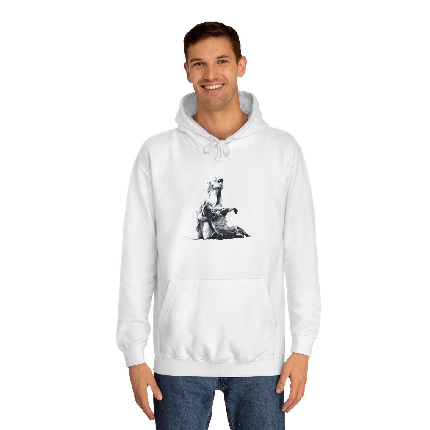 Macaque Hoodies - Macaque della Pieta Monochrome