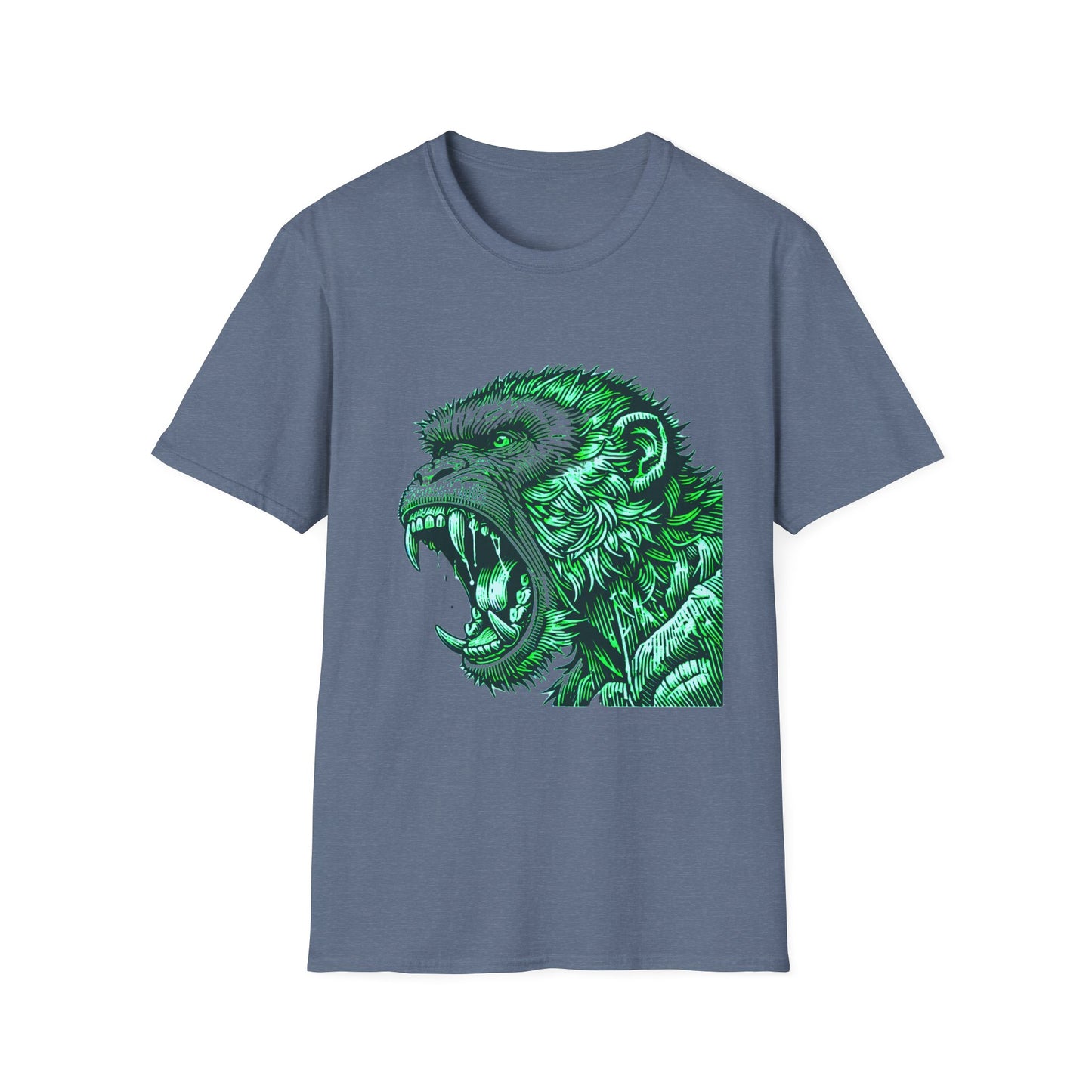 Macaque Tees - Wrath Block Green