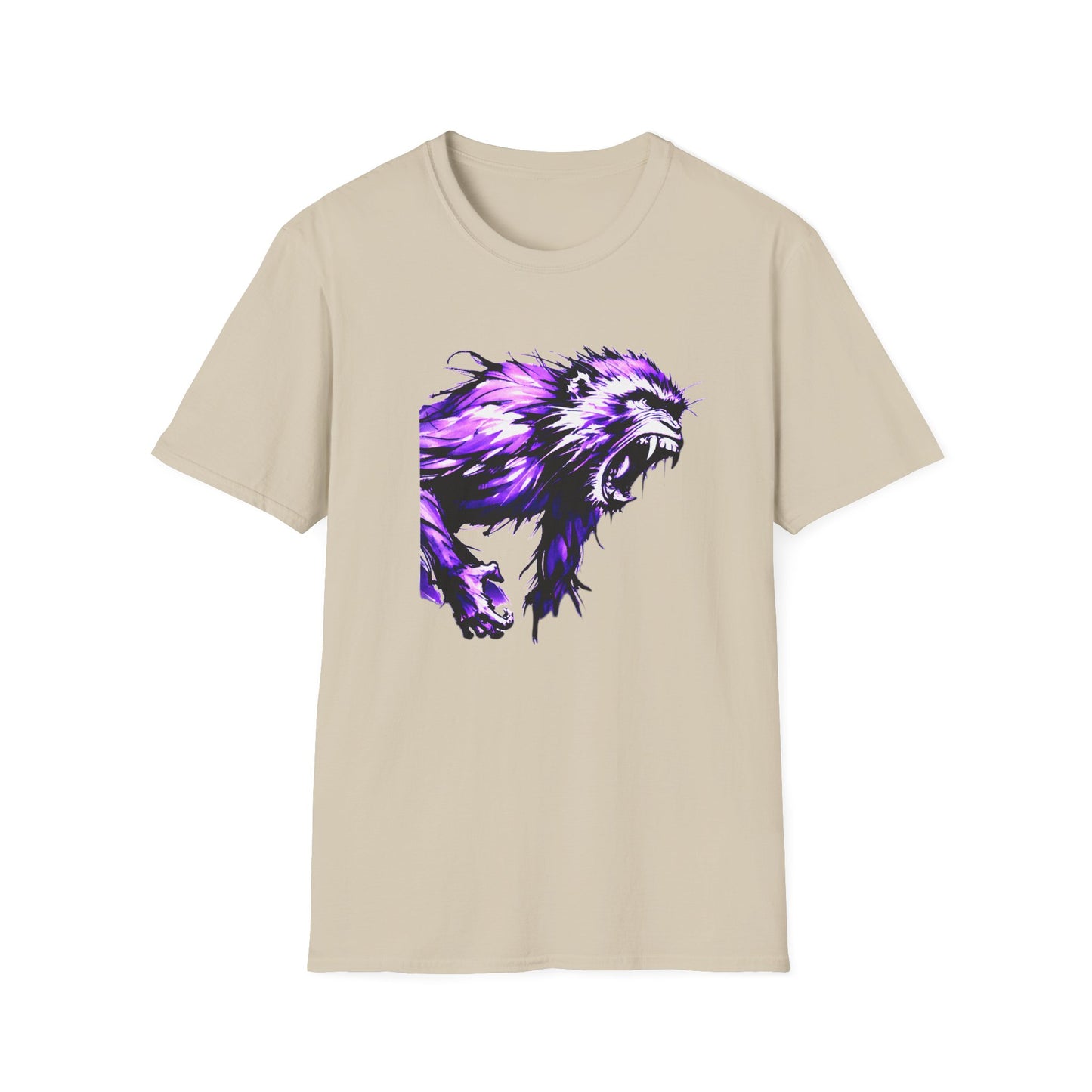 Macaque Tees - Wrath Sumi-e Purple (front)