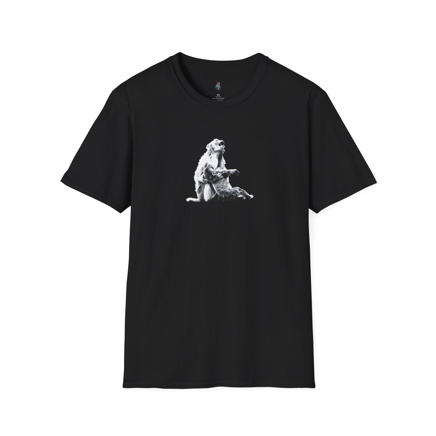 Macaque Tees - Macaque della Pieta Monochrome