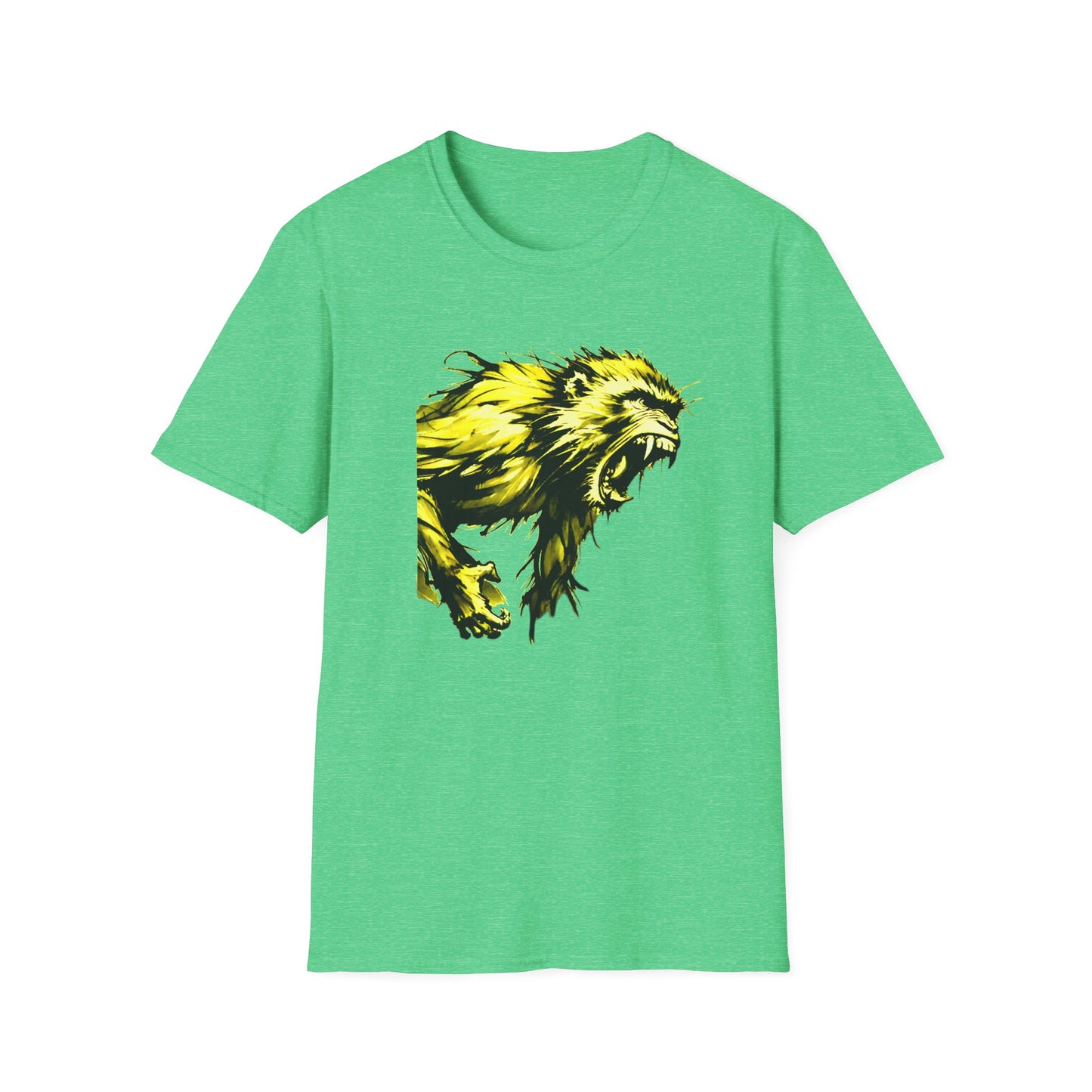 Macaque Tees - Wrath Sumi-e Yellow (front)