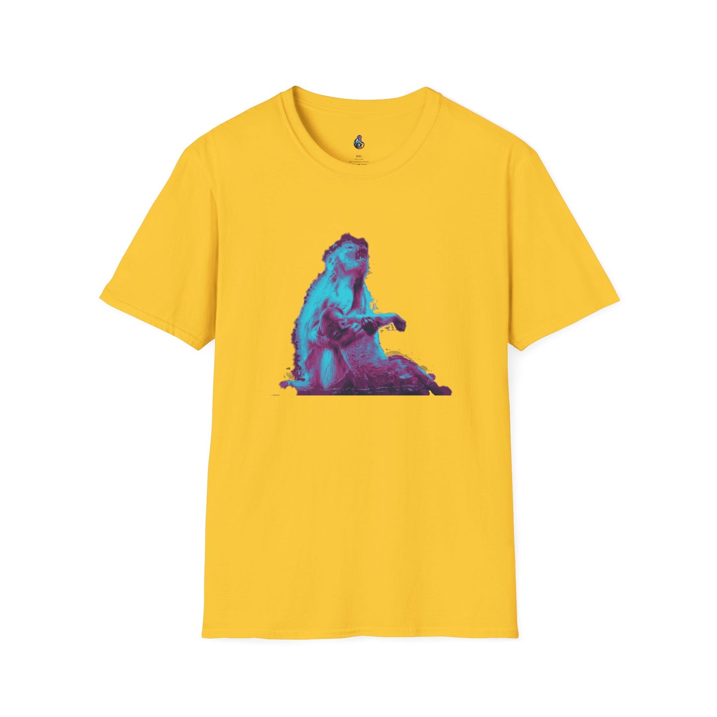 Macaque Tees - Macaque della Pieta Blue