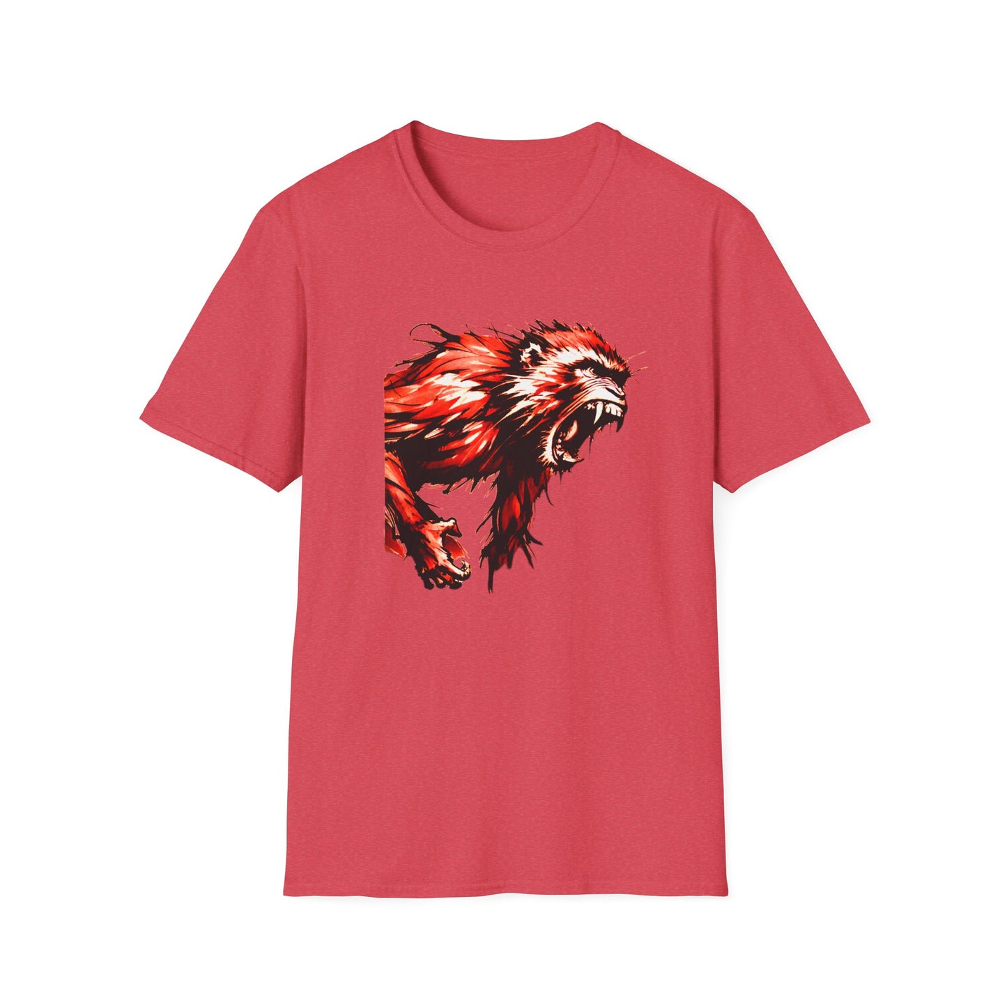 Macaque Tees - Wrath Sumi-e Red (front)