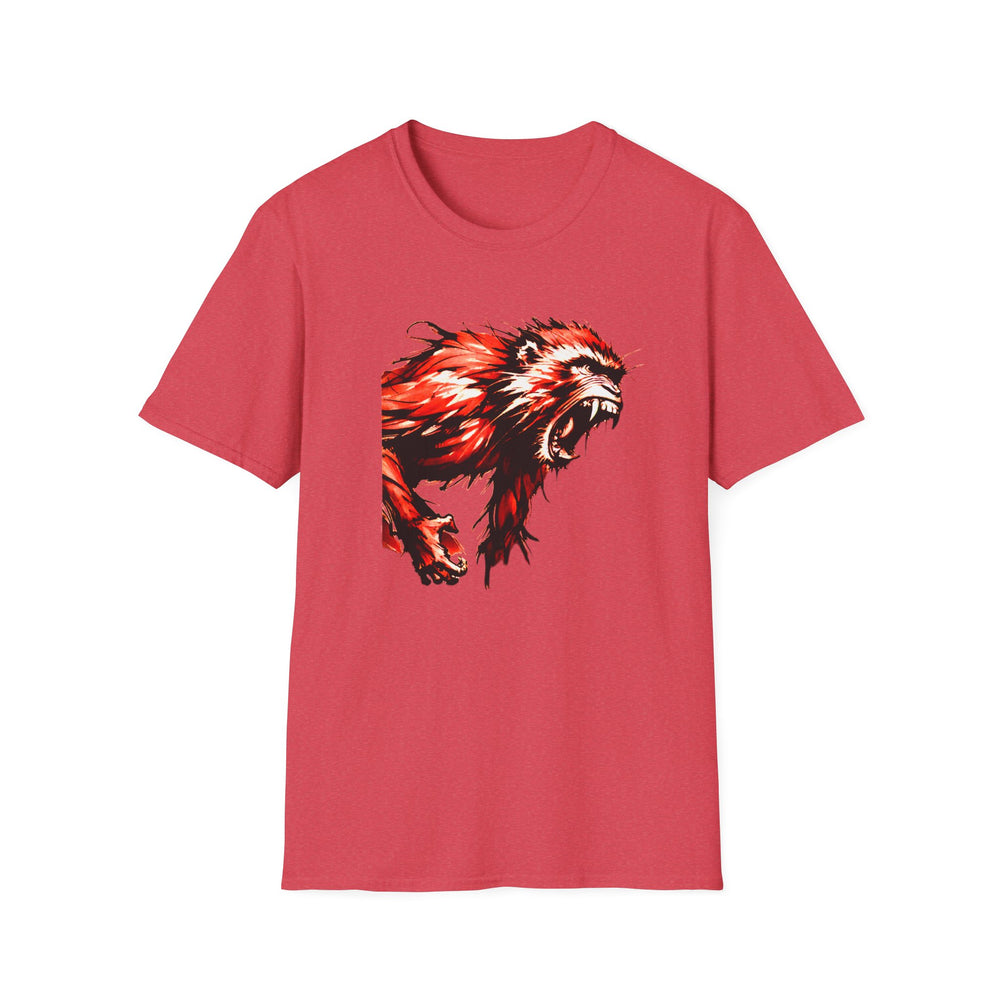 Macaque Tees - Wrath Sumi-e Red (front)