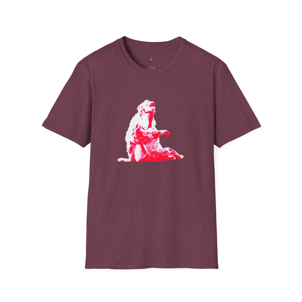 Macaque Tees - Macaque della Pieta Red Contrast
