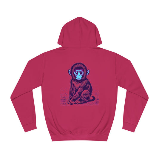 Macaque Hoodies - Lil Macaque Pinkish