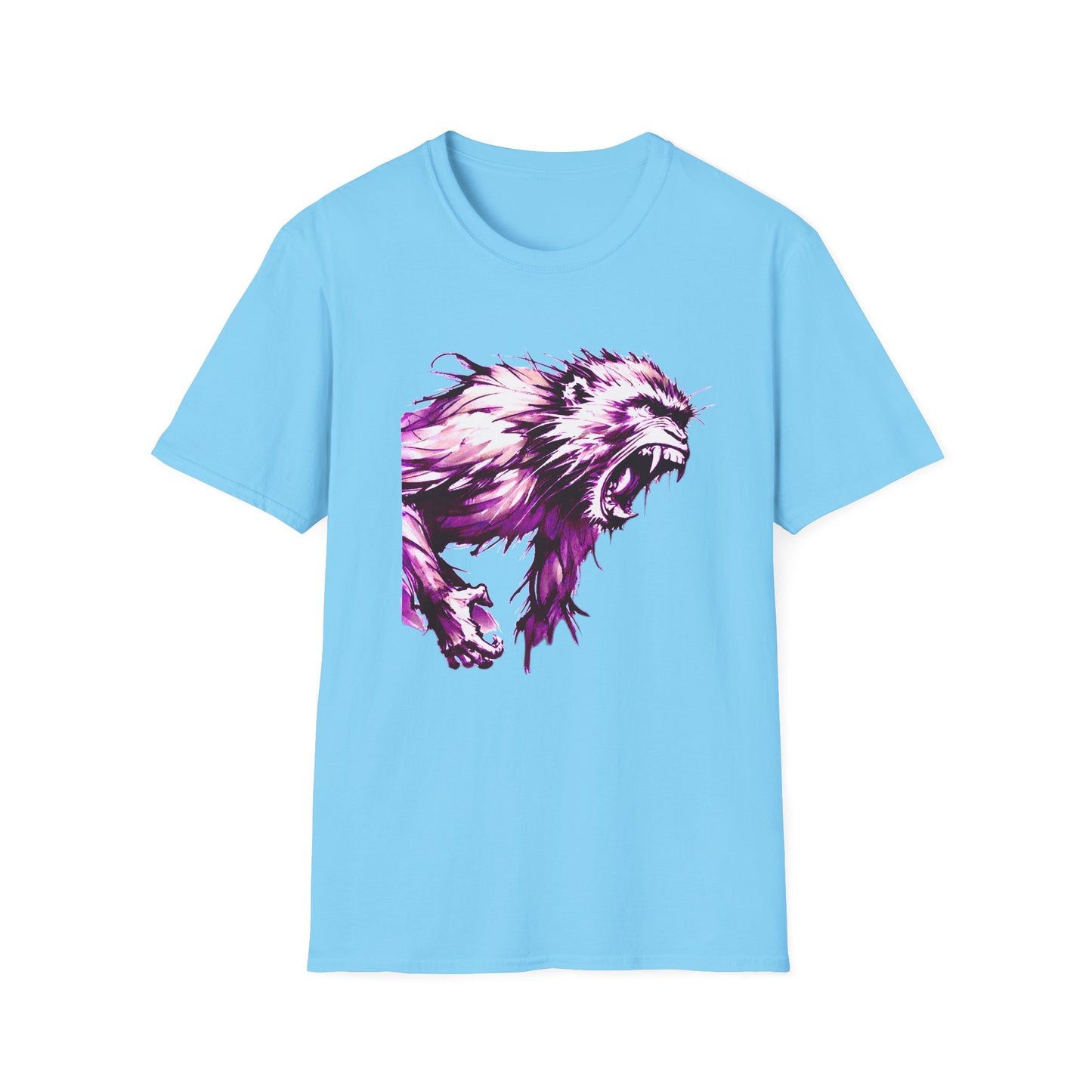 Macaque Tees - Wrath Sumi-e Pink (front)
