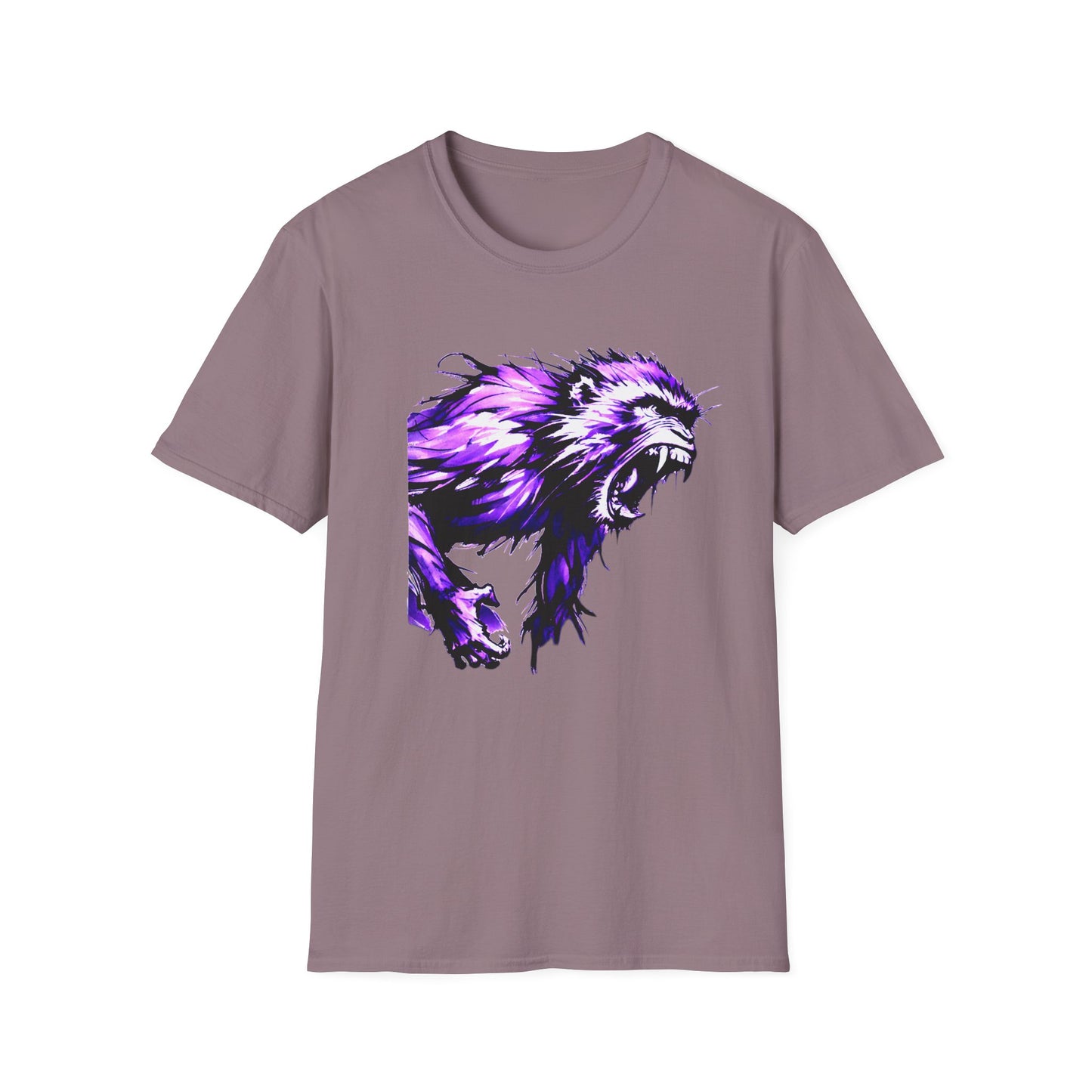 Macaque Tees - Wrath Sumi-e Purple (front)