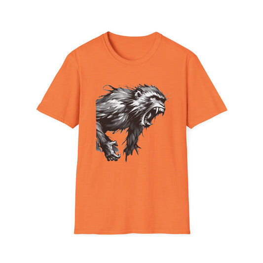 Macaque Tees - Wrath Sumi-e Monochrome (front)