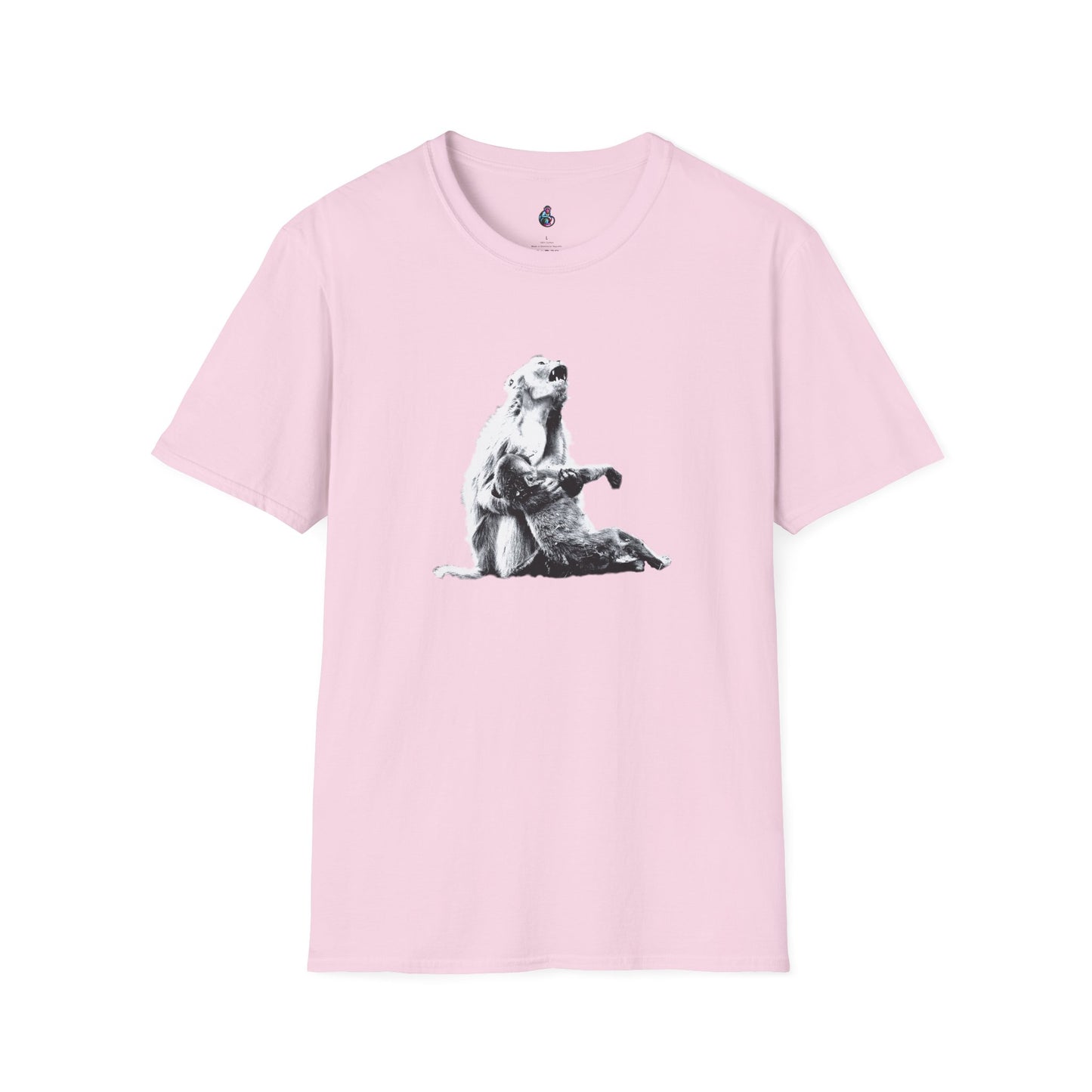 Macaque Tees - Macaque della Pieta Monochrome