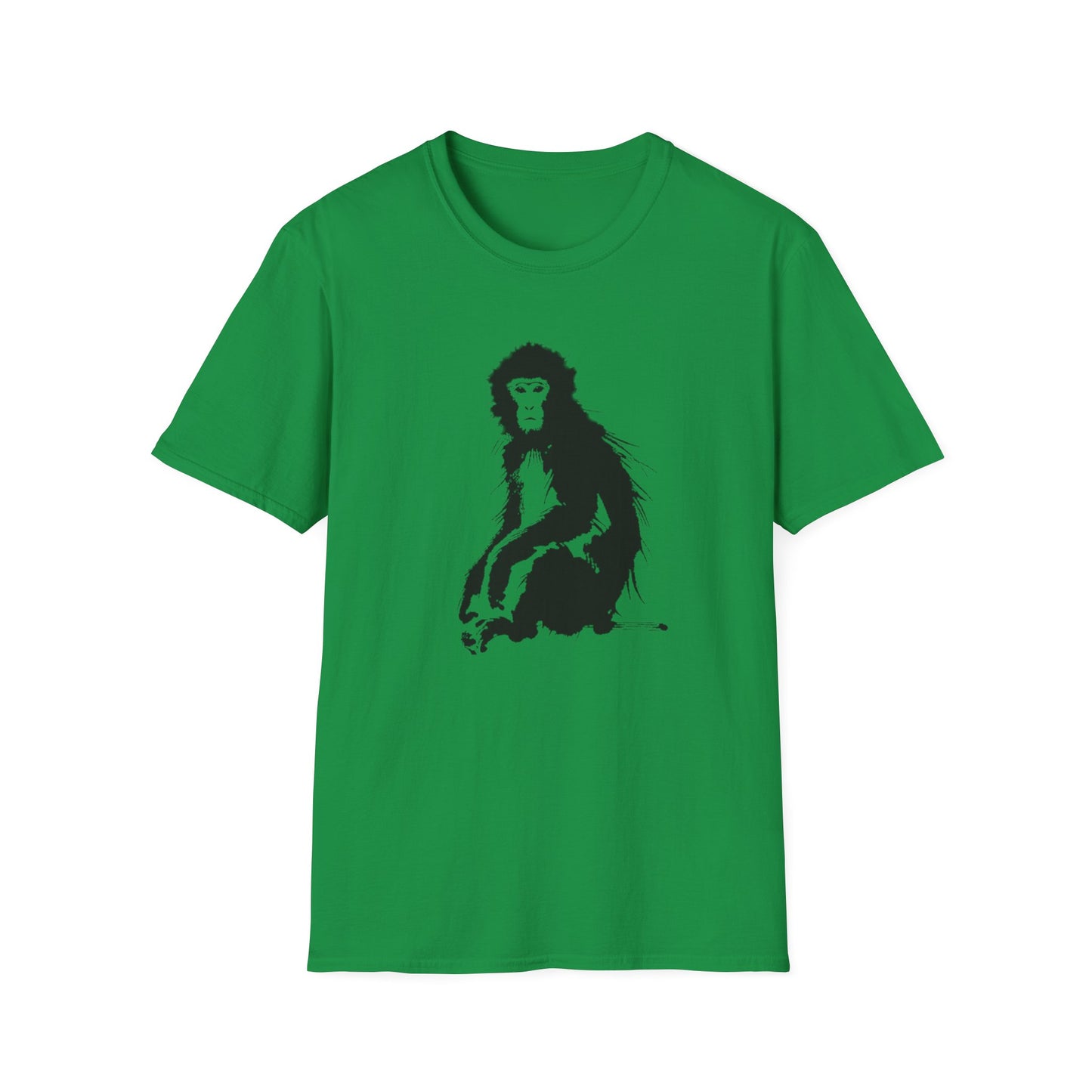 Macaque Tees - Tranquil Sumi-e Macaque