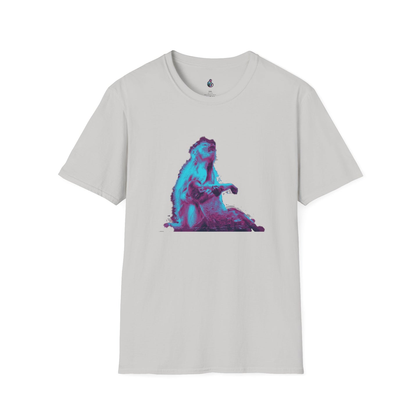 Macaque Tees - Macaque della Pieta Blue