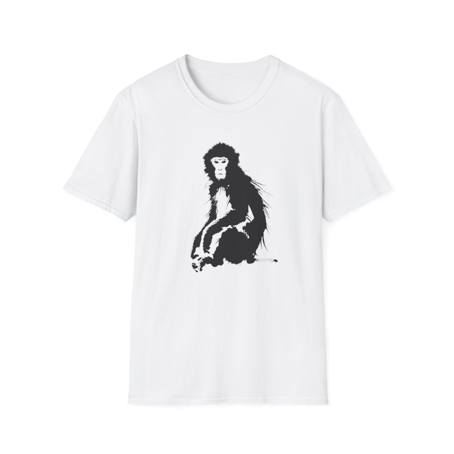 Macaque Tees - Tranquil Sumi-e Macaque