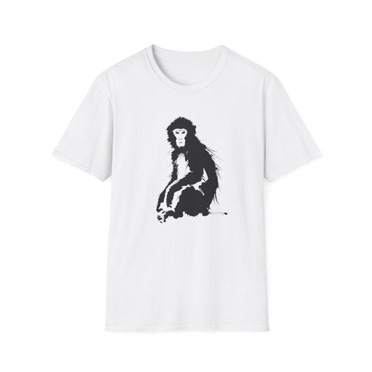 Macaque Tees - Tranquil Sumi-e Macaque