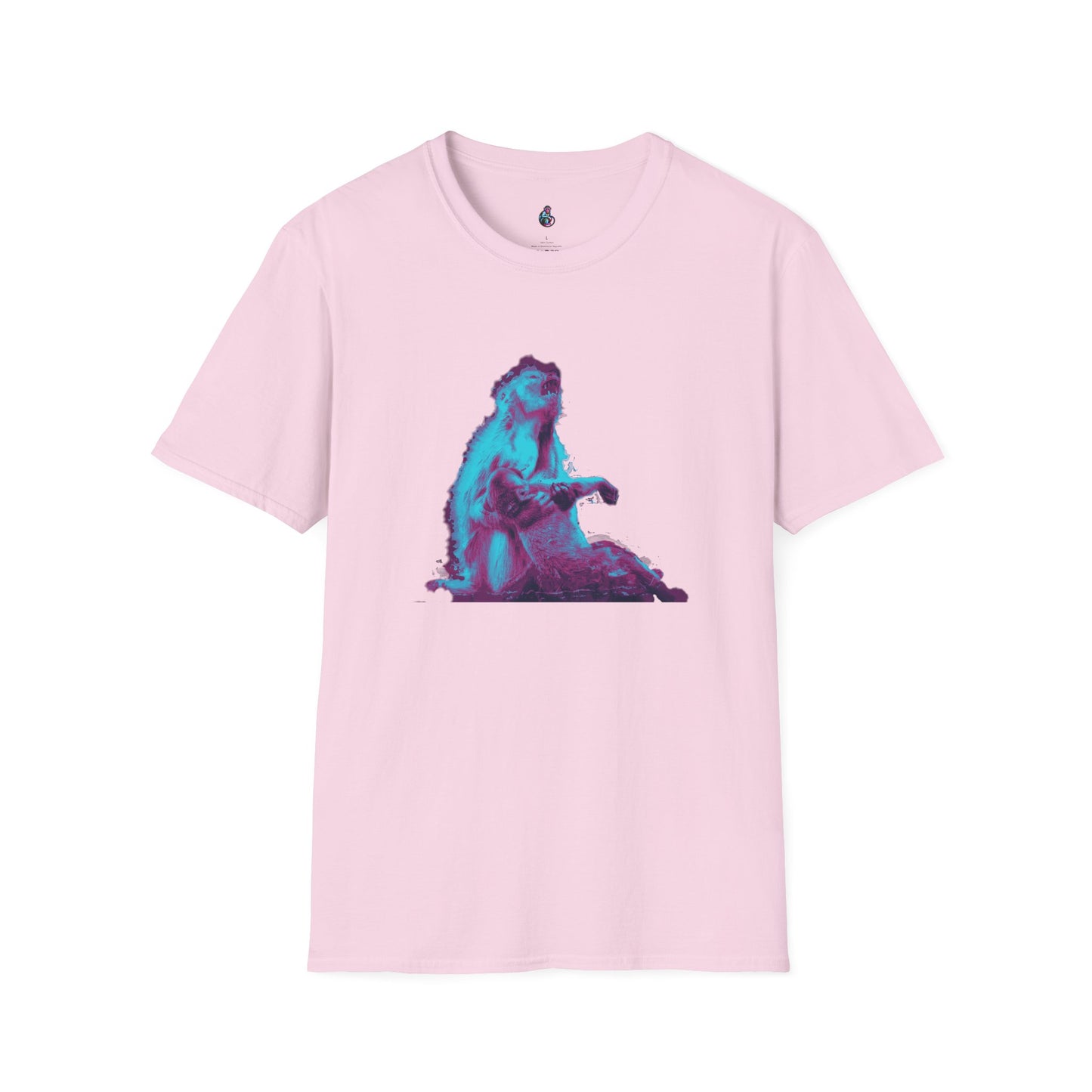 Macaque Tees - Macaque della Pieta Blue