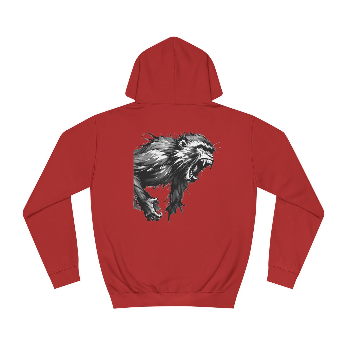 Macaque Hoodies - Wrath Sumi-e Monochrome (back)