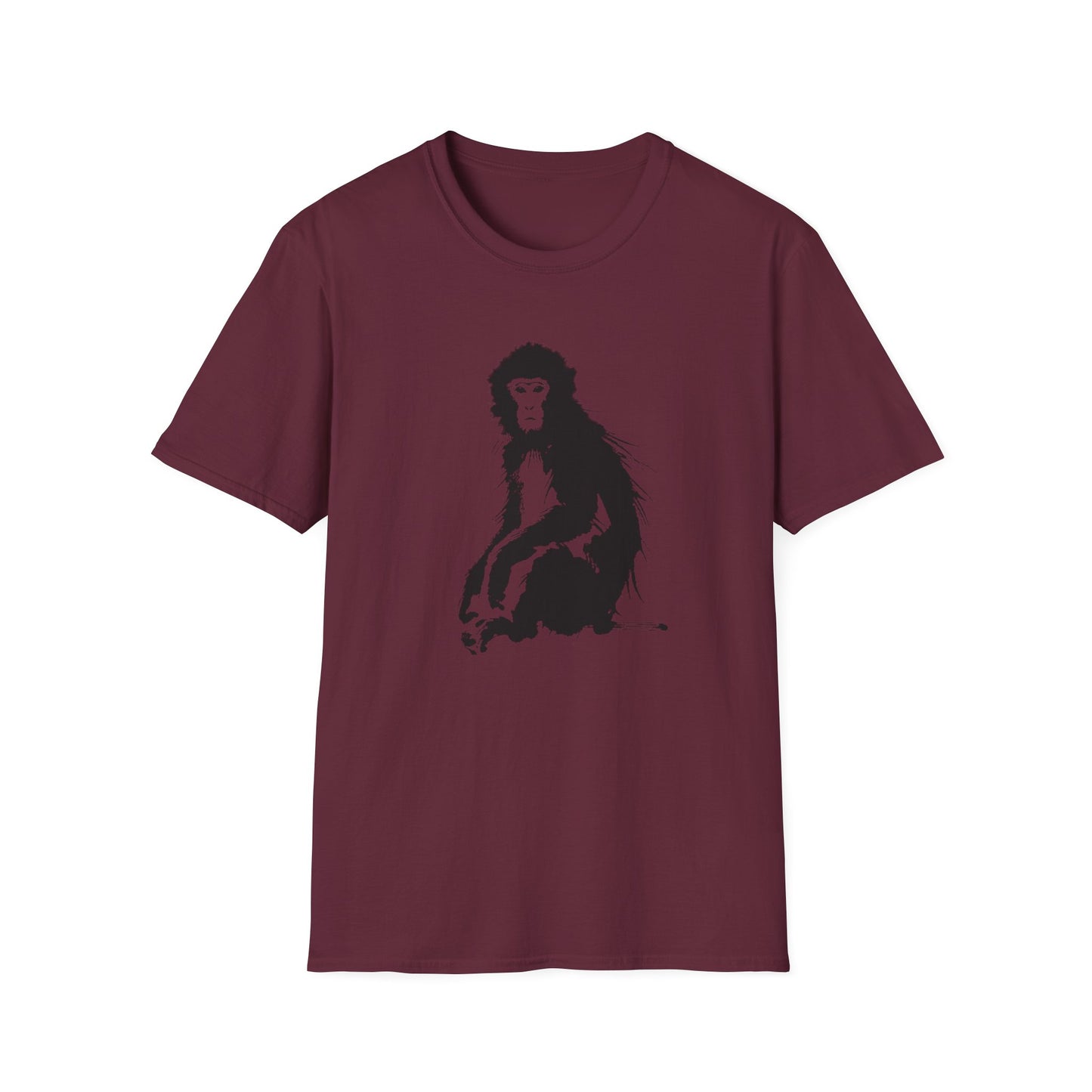 Macaque Tees - Tranquil Sumi-e Macaque