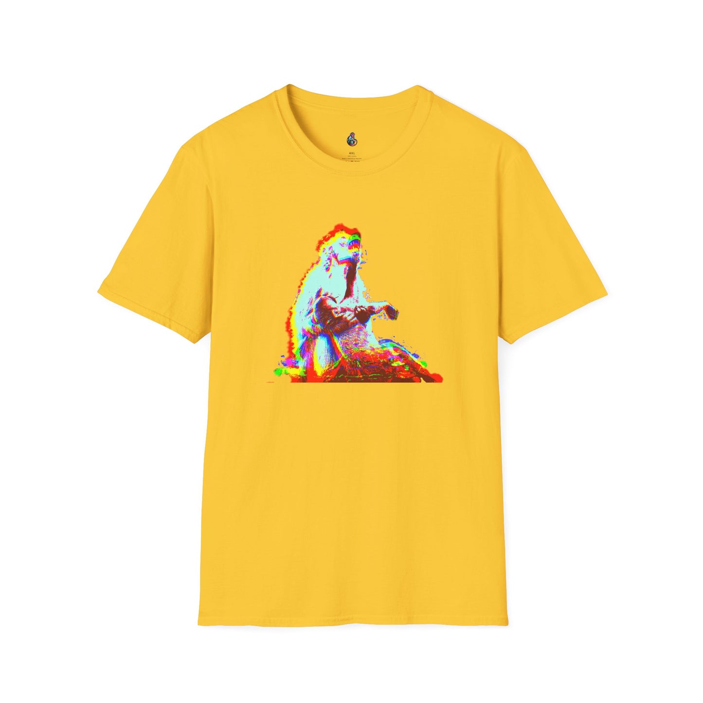 Macaque Tees - Macaque della Pieta Psych White