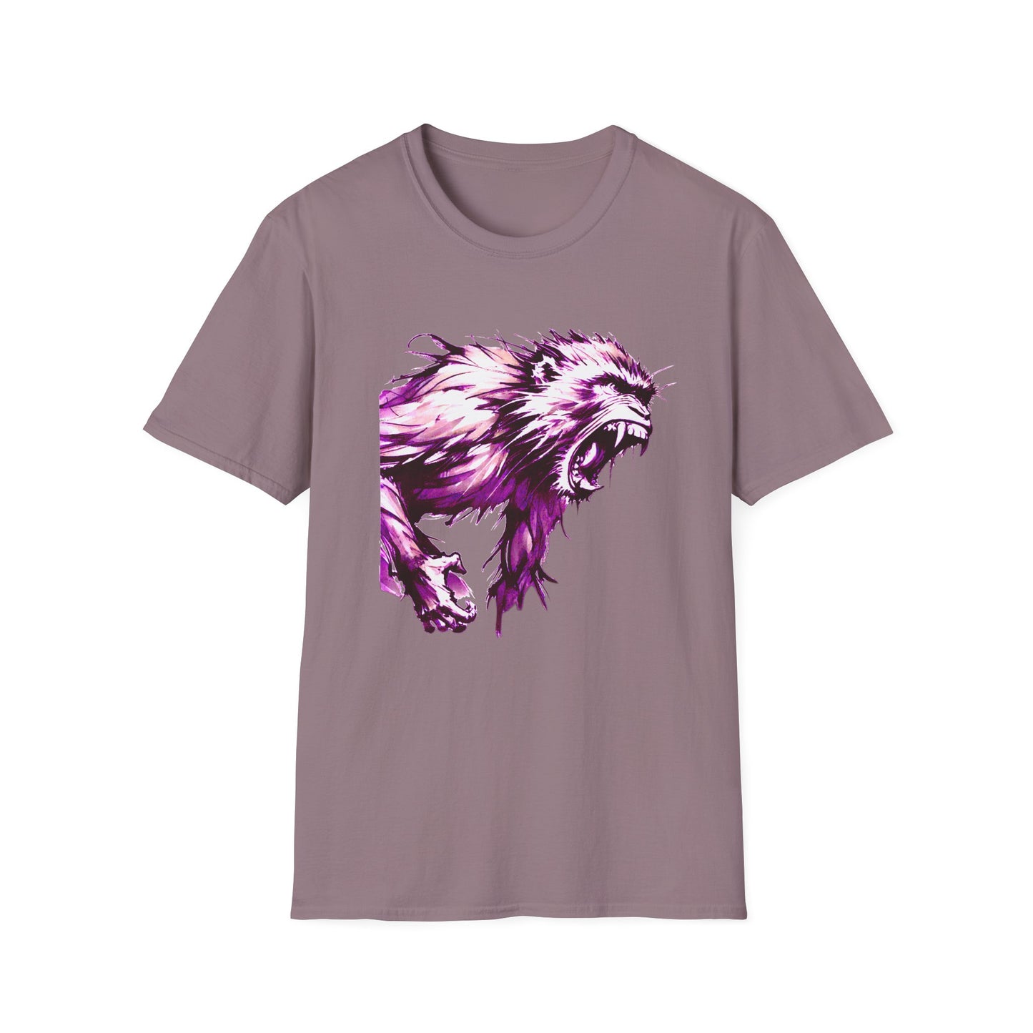 Macaque Tees - Wrath Sumi-e Pink (front)