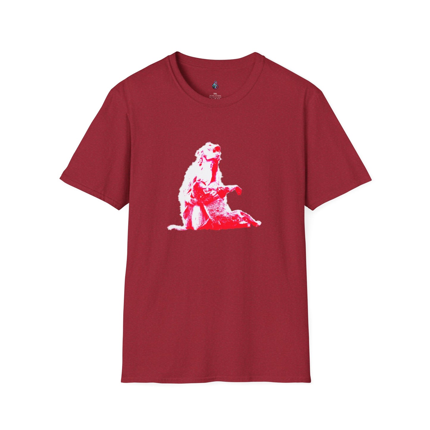 Macaque Tees - Macaque della Pieta Red Contrast