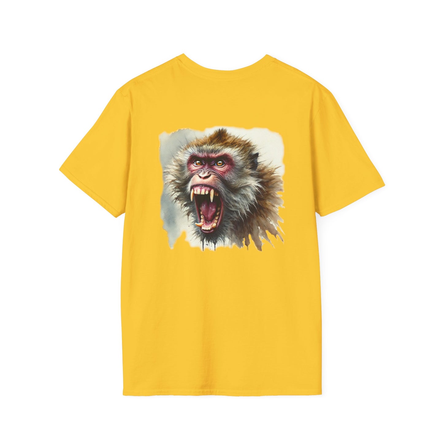Macaque Tees - Watercolor Wrath (Back)