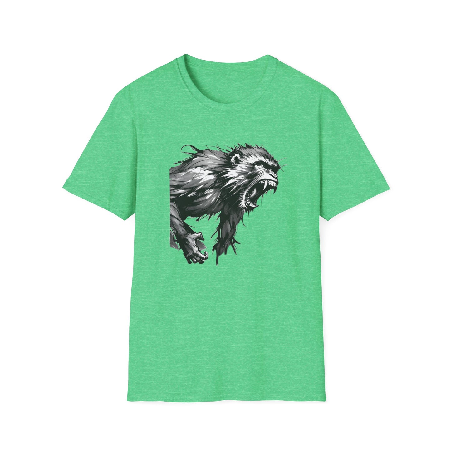 Macaque Tees - Wrath Sumi-e Monochrome (front)