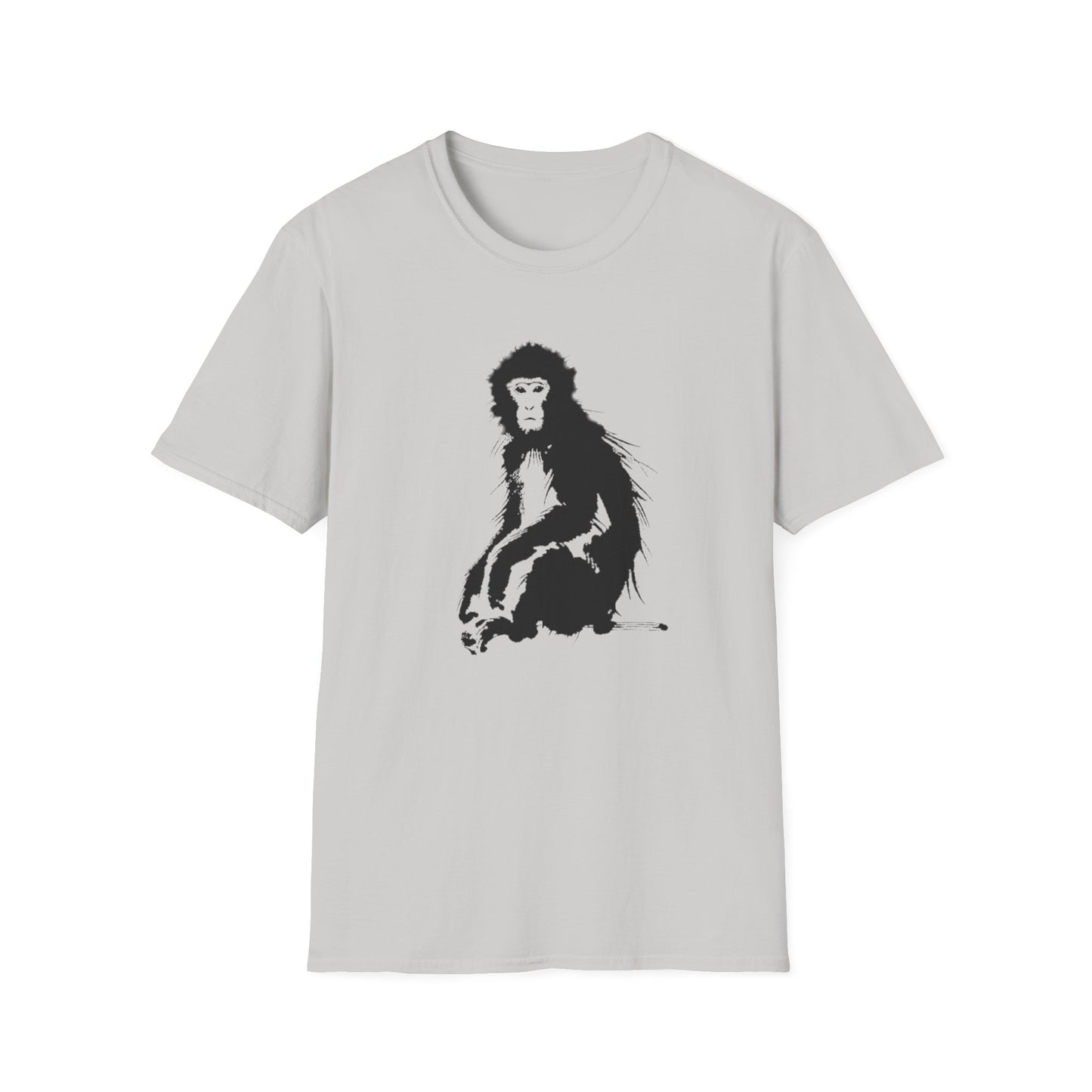 Macaque Tees - Tranquil Sumi-e Macaque