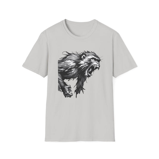 Macaque Tees - Wrath Sumi-e Monochrome (front)