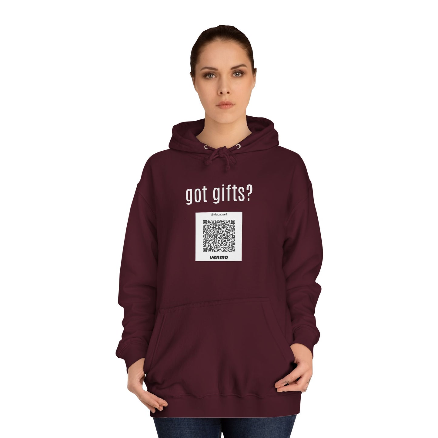 Macaque Hoodies - got gifts? (QR front)