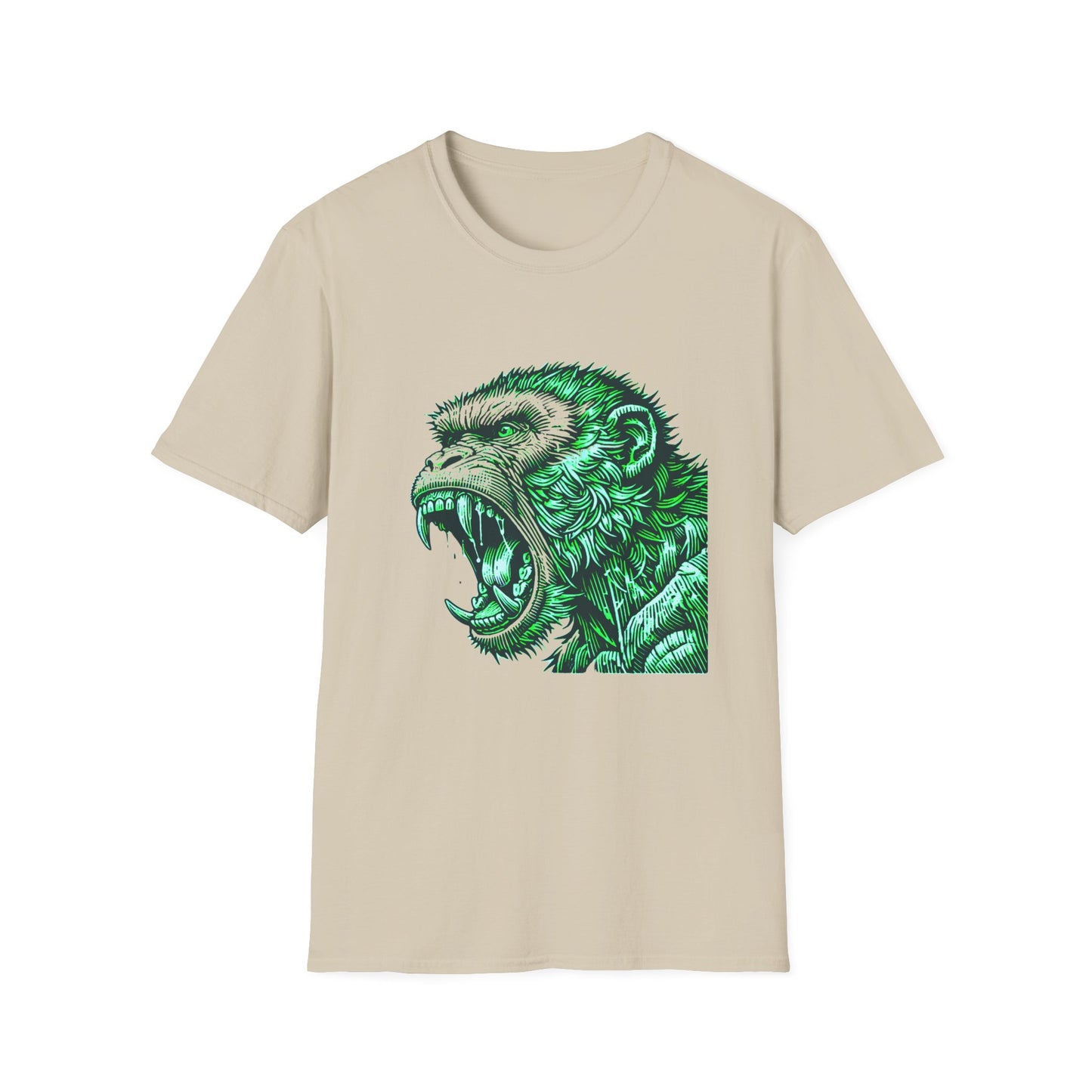 Macaque Tees - Wrath Block Green