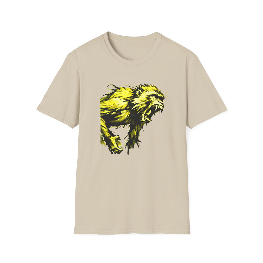 Macaque Tees - Wrath Sumi-e Yellow (front)