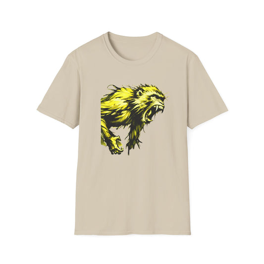 Macaque Tees - Wrath Sumi-e Yellow (front)