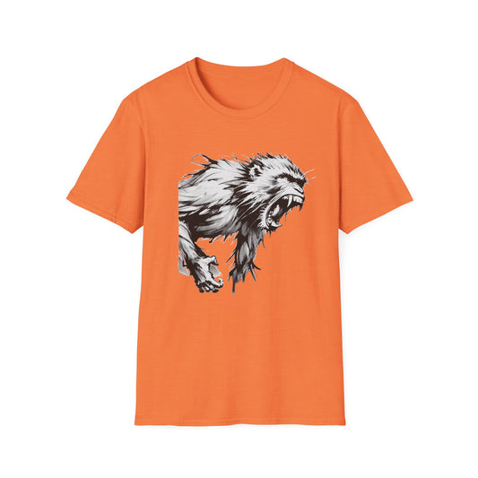 Macaque Tees - Wrath Sumi-e White (front)