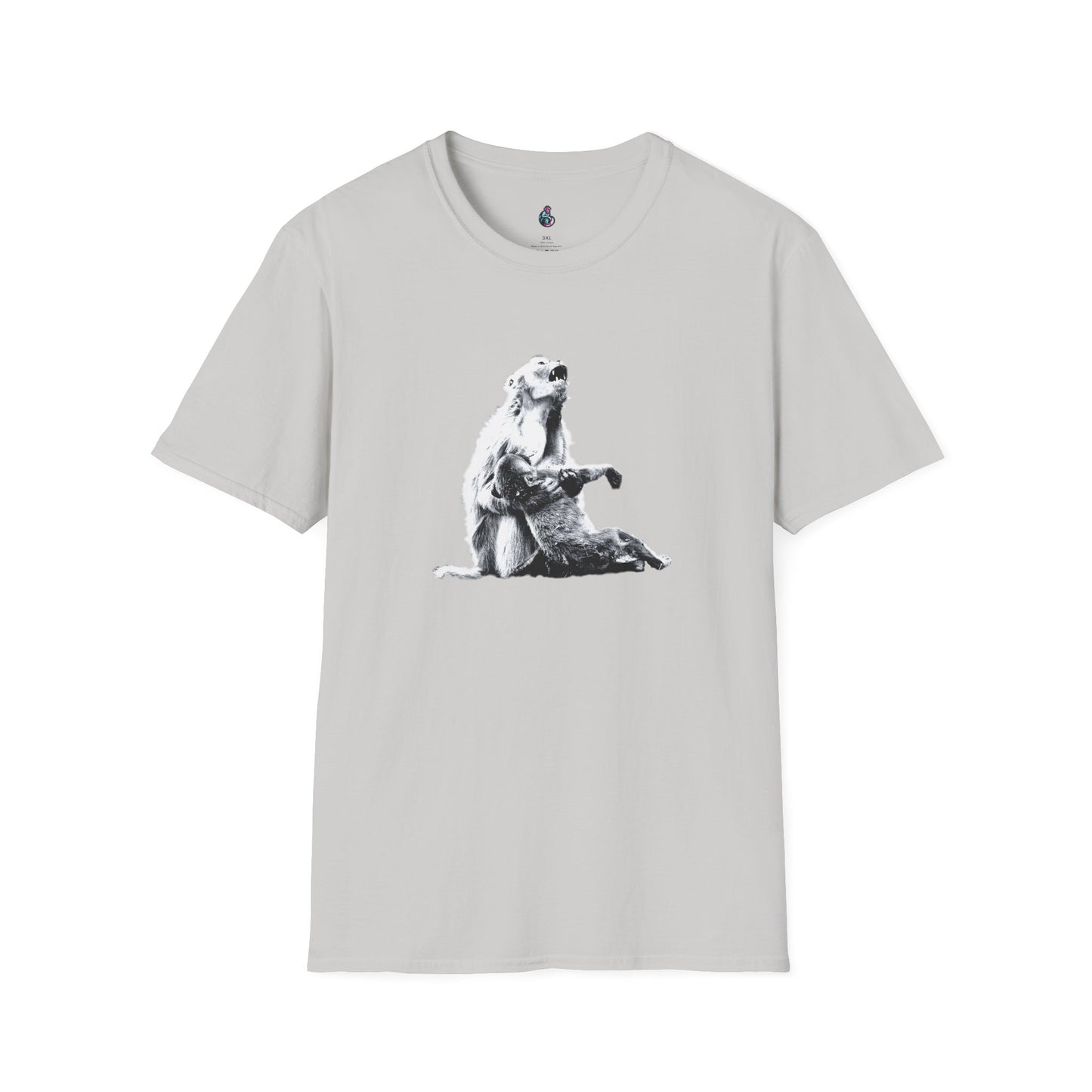 Macaque Tees - Macaque della Pieta Monochrome
