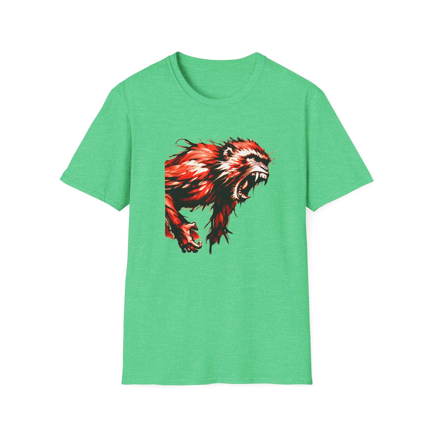 Macaque Tees - Wrath Sumi-e Red (front)