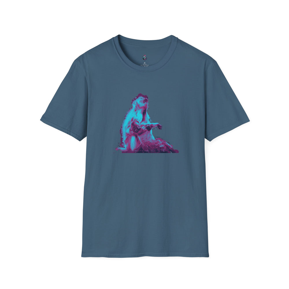 Macaque Tees - Macaque della Pieta Blue