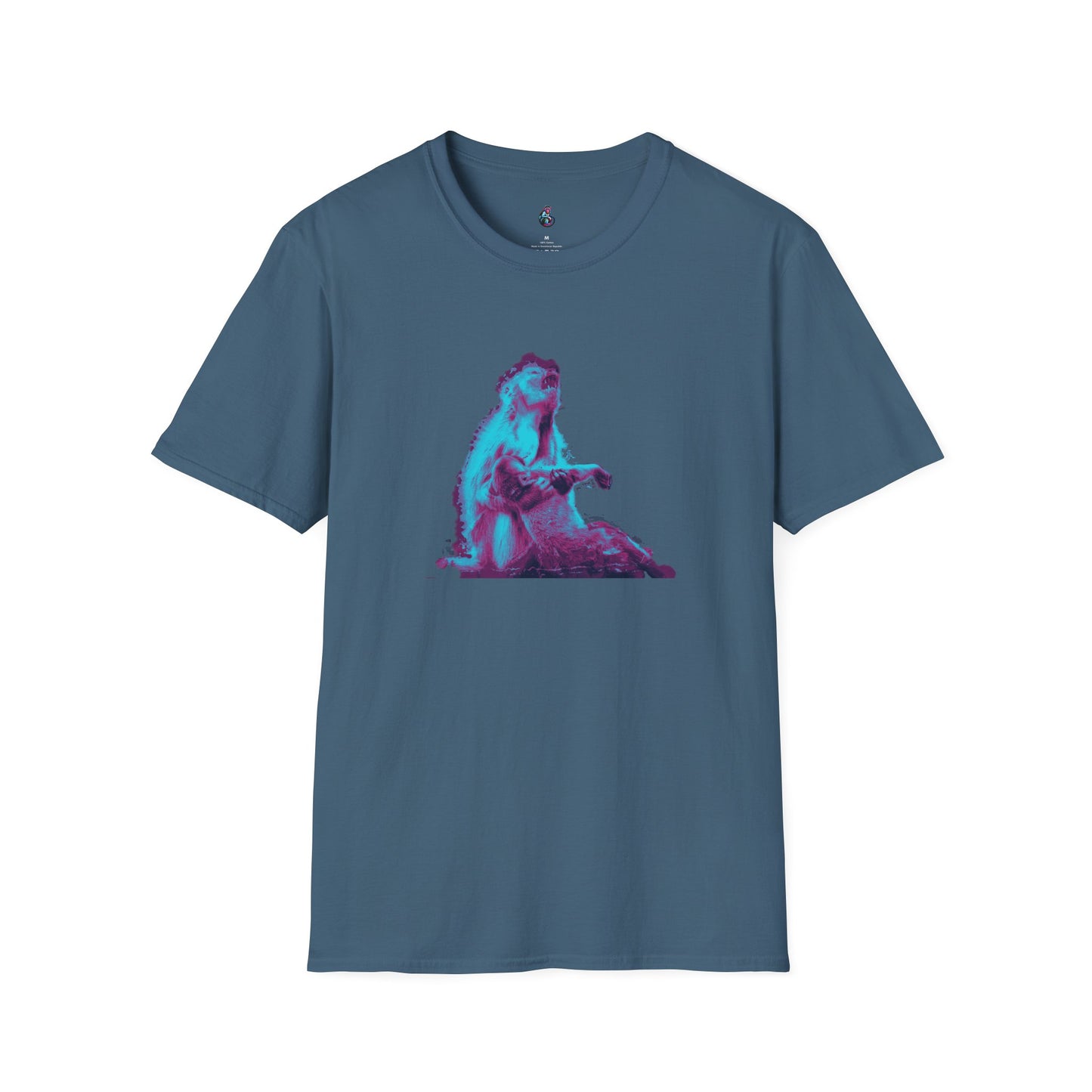 Macaque Tees - Macaque della Pieta Blue