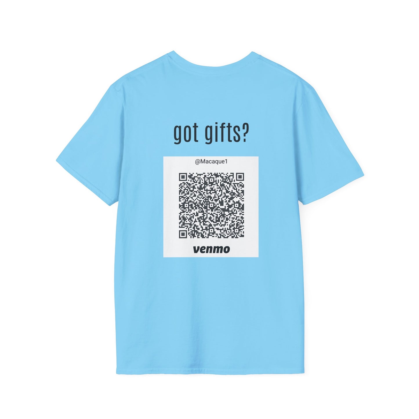 Macaque Tees - got gifts? (QR back)